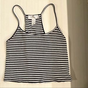 striped high wasted tank top